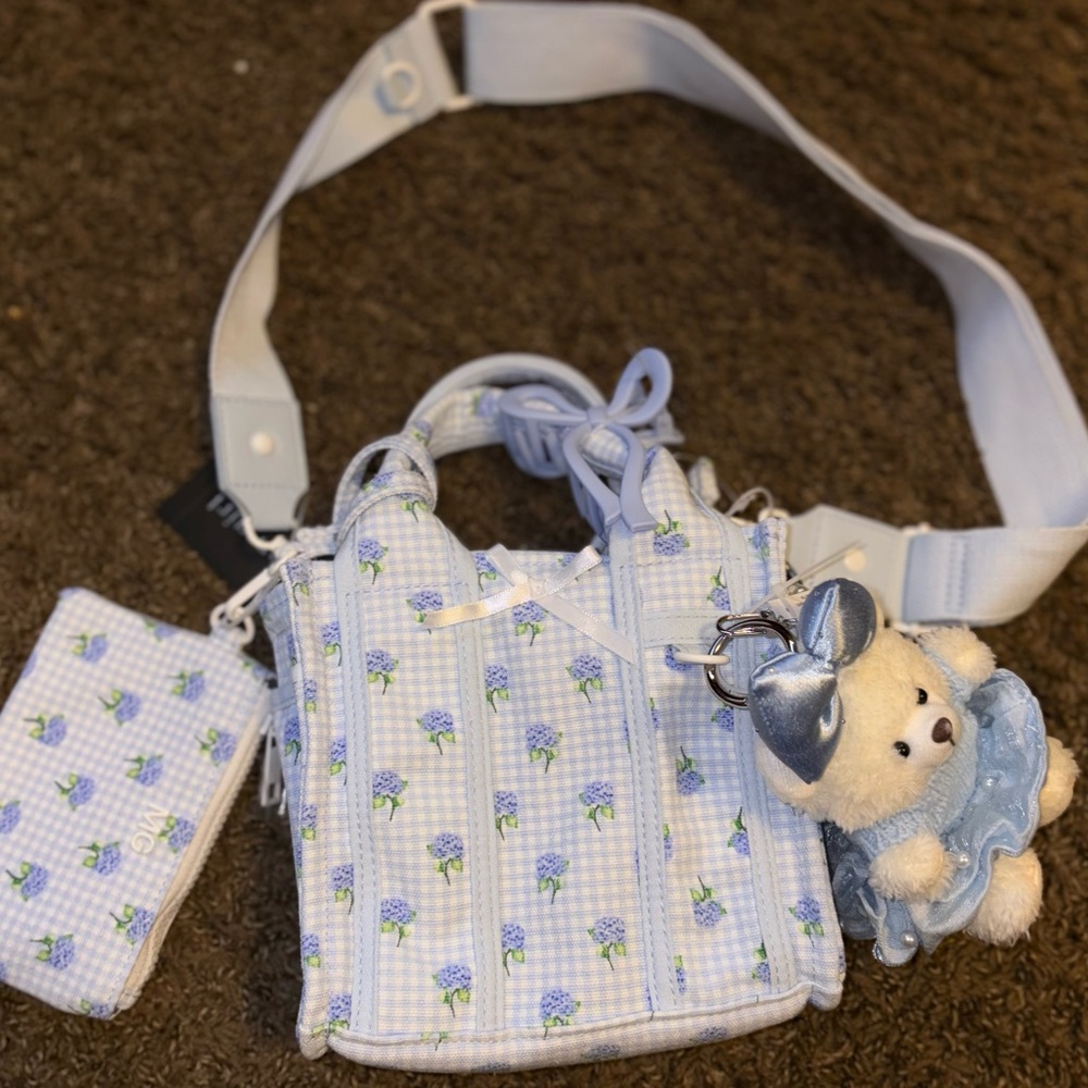 Madden Girl Light Blue Floral Kids Bag Set